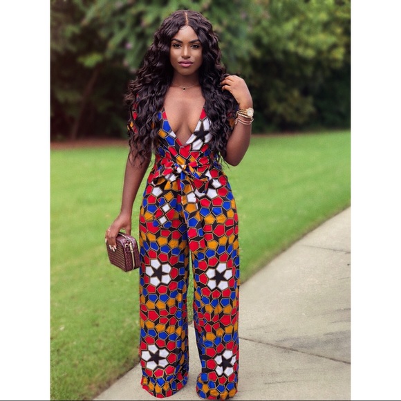 african fabric jumpsuit